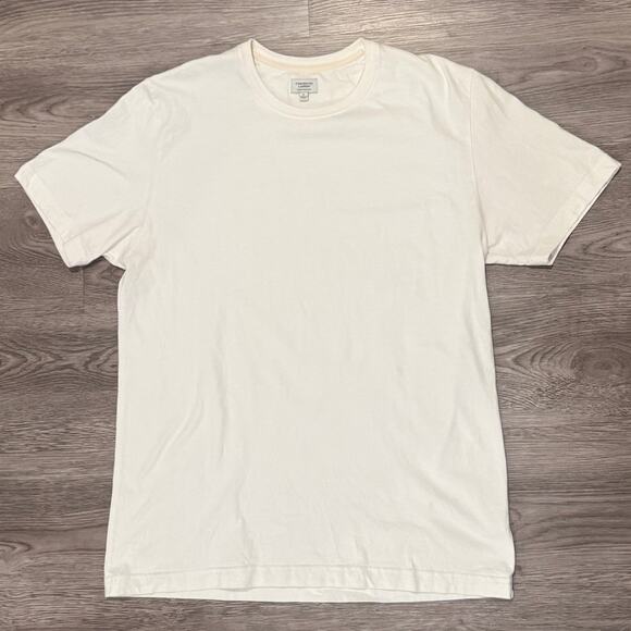 Tomorrow’s Laundry White Crewneck Tee Mens Large Cotton Elevated Premium Basics - Picture 2 of 7
